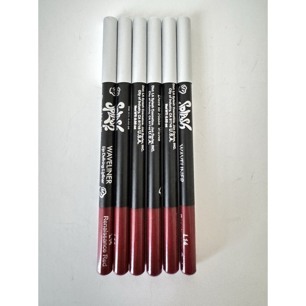 Splash Waveliner Lip Defining Pencil Lot of 6 Renaissance Red New